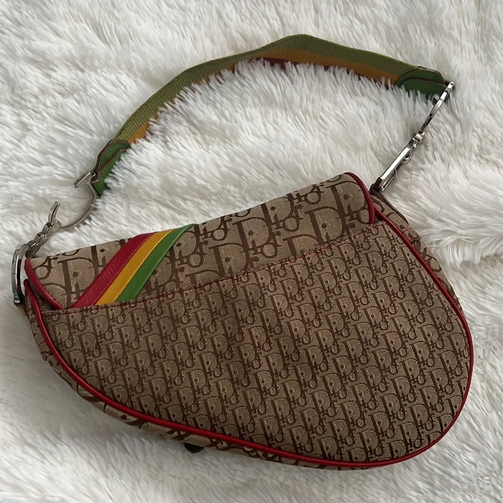 Christian Dior Rasta Trotter Saddle Shoulder Bag Monogram - Picture 4 of 9